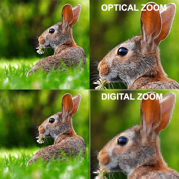 زوم دیجیتال و زوم اپتیکال